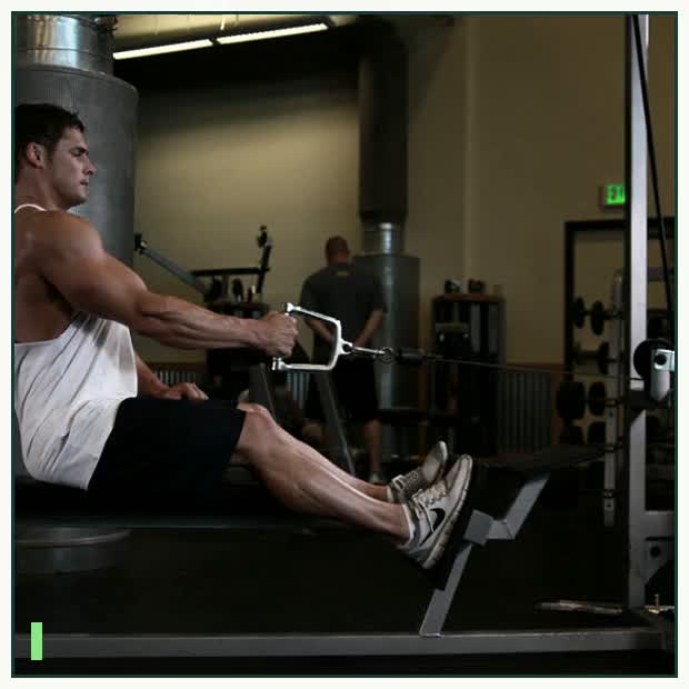 Seated One-arm Cable Pulley Rows demonstration